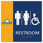 Restroom Sign w/Unisex & ISA Symbols