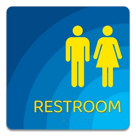 Restroom Sign w/Unisex Symbols