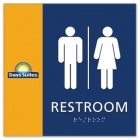 Restroom Sign w/Unisex Symbols