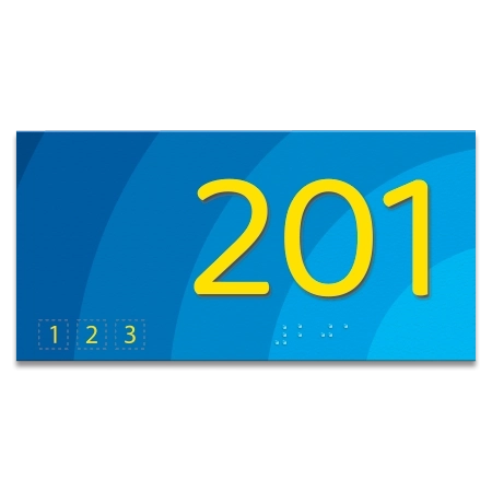 Room Number Sign w/ Symbols - For Exterior Use