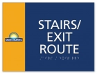 "Stairs/Exit Route" Egress Sign - CA Compliant