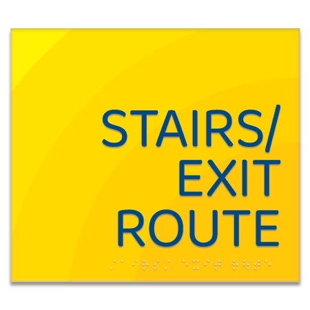 'Stairs/Exit Route' Egress Sign - CA Compliant