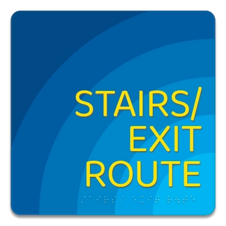 'Stairs/Exit Route' Egress Sign - CA Compliant