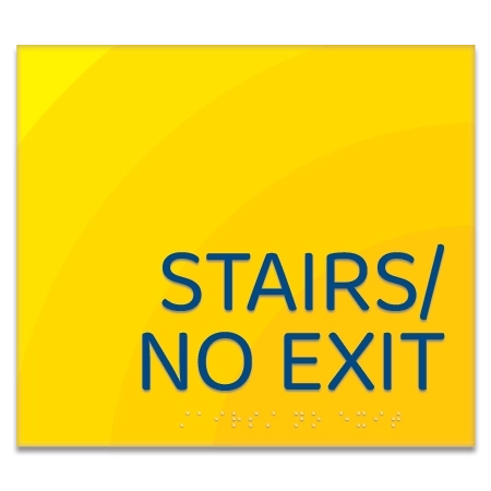 'Stairs/No Exit' Egress Sign - CA Compliant