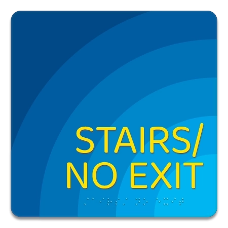 'Stairs/No Exit' Egress Sign - CA Compliant