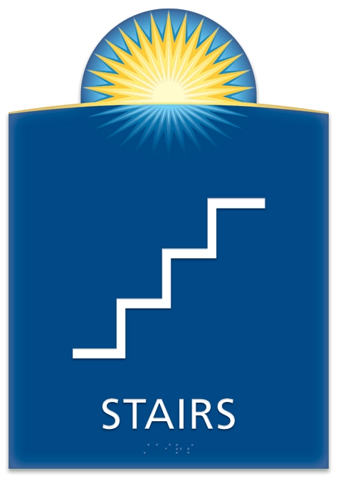 Stairs Sign w/Symbol