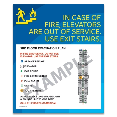 Standard Elevator Evacuation Plans - CA Compliant