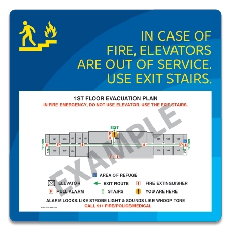 Standard Elevator Evacuation Plans - CA Compliant