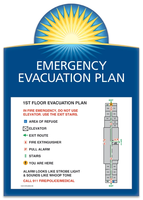 Standard Entrance Evacuation Plans - CA Compliant