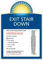 Standard Stairway Evacuation Plans - CA Compliant