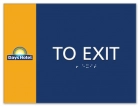 "To Exit" Egress Sign - CA Compliant