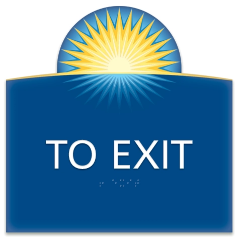 "To Exit" Egress Sign - CA Compliant