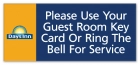 Use Key Card or Ring Bell Sign