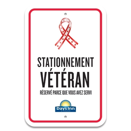 Veteran Parking Sign - French