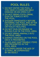 Wisconsin Pool Rules Sign