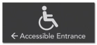 Accessible Directional Left Sign w/ ISA Symbol