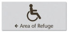 Accessible Directional Left Sign w/ ISA Symbol