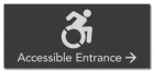 Accessible Directional Sign w/Dynamic ISA Symbol & Right Arrow