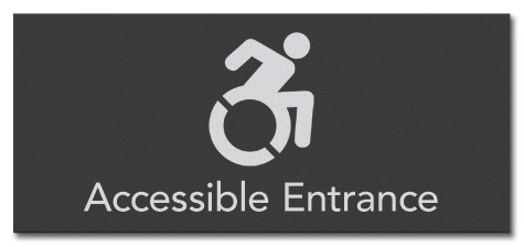 Accessible Entrance Sign w/ Dynamic ISA Symbol