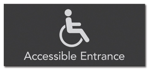 Accessible Entrance Sign w/ ISA Symbol