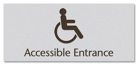 Accessible Entrance Sign w/ ISA Symbol