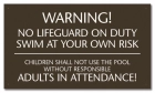 Alabama No Lifeguard Warning Sign