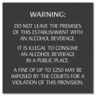 Alcohol Fine Warning - Colorado Compliant