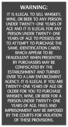 Alcohol Fine Warning - Colorado Compliant