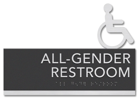 All-Gender Restroom Sign w/ ISA Symbol