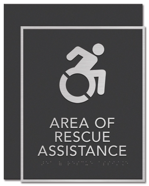 Area of Rescue Assistance Sign - NYC Compliant