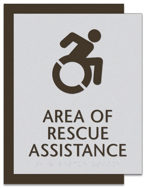 Area of Rescue Assistance Sign - NYC Compliant