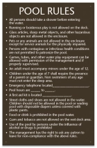 Arkansas Pool Rules Sign