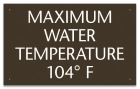 Arkansas Spa Water Temperature Sign