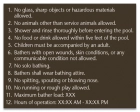 Atlanta, Georgia Pool Rules Sign