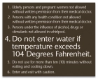 Atlanta, Georgia Spa Rules Sign