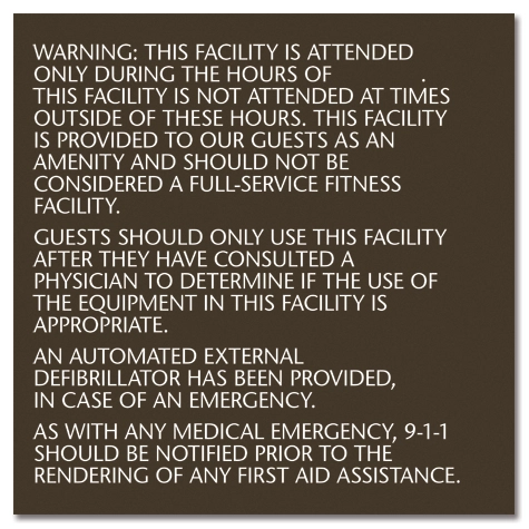 Automated External Defibrillator Sign