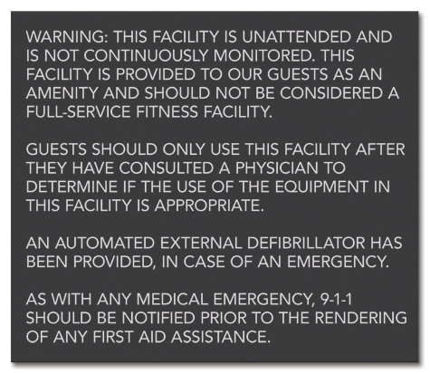 Automated External Defibrillator Sign