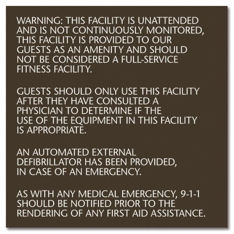 Automated External Defibrillator Sign