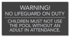 Baldwin County, Alabama No Lifeguard Warning Sign