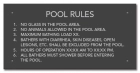 Baldwin County, Alabama Pool Rules Sign