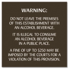 Colorado Alcohol Fine Warning Sign