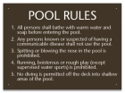 Connecticut Pool Rules Sign