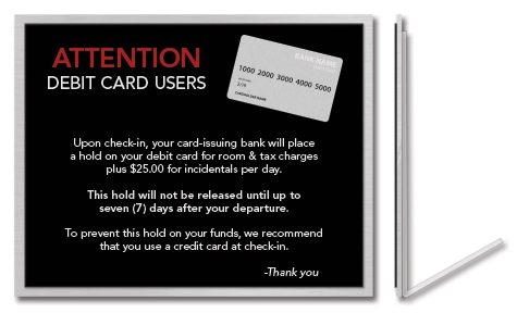 Debit Card Easel