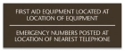 Delaware First Aid and Emergency Phone Location Sign