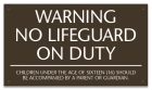Delaware No Lifeguard On Duty Sign