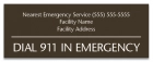 Delaware Pool Emergency Phone Sign