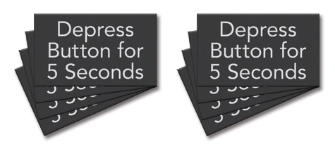 Depress Button 5 Seconds Sign - 8 Pack