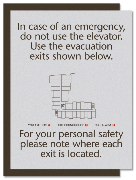 Elevator Evacuation Map - Evacuation Exits