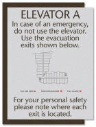 Elevator Evacuation Map - Evacuation Exits
