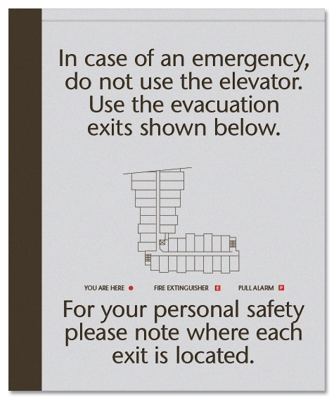 Elevator Evacuation Map - Evacuation Exits